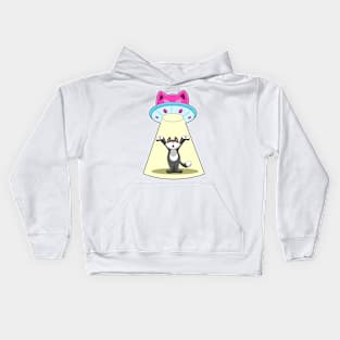 Cat Spaceship Kids Hoodie